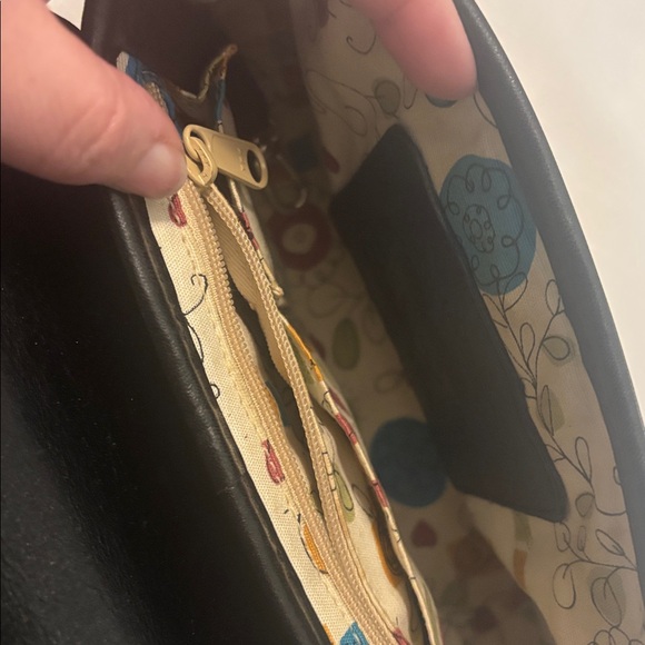 VTG Brighton Ladybug Appliqué Rattan Vegan Leather Crossbody Bag Cottagecore - Picture 7 of 15